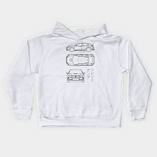 Civic FK8 Type R (10th Gen) Blueprint Kids Hoodie